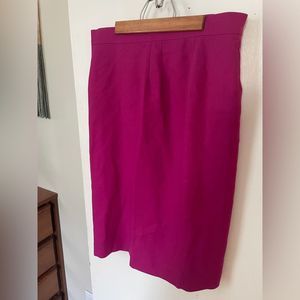 Vintage Fuchsia Pure Virgin Wool Skirt